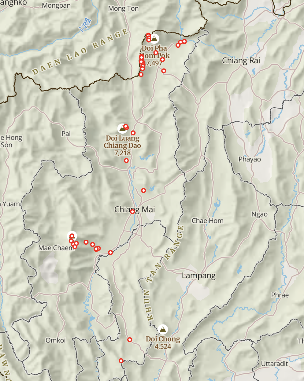 Chiang Mai Thailand map